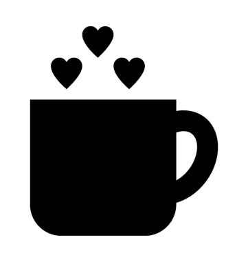 Çay kupa düz vektör simgesi