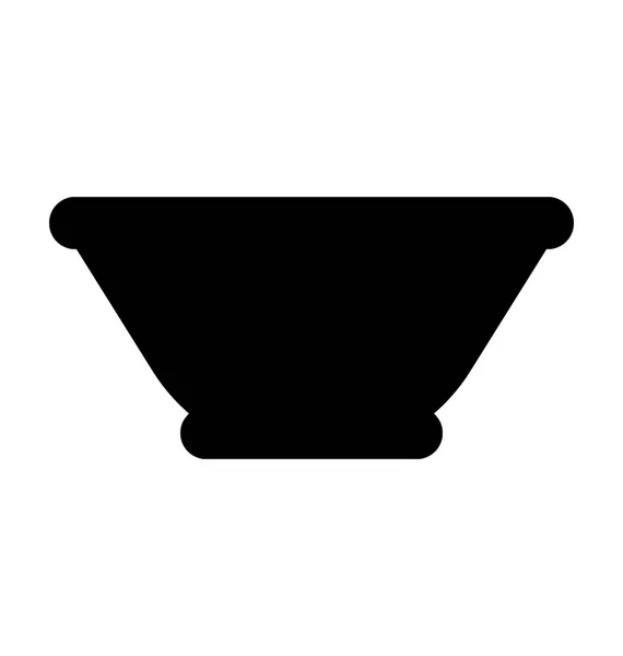 Bowl Flat Vector Icono — Vector de stock