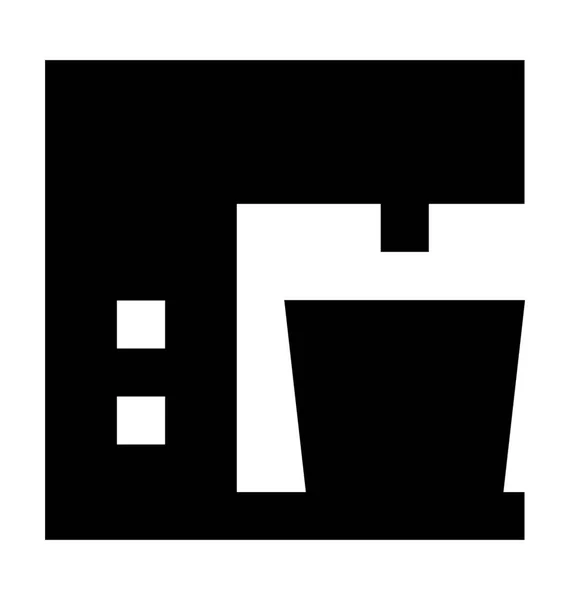 Kaffeemaschine Flachvektor Symbol — Stockvektor