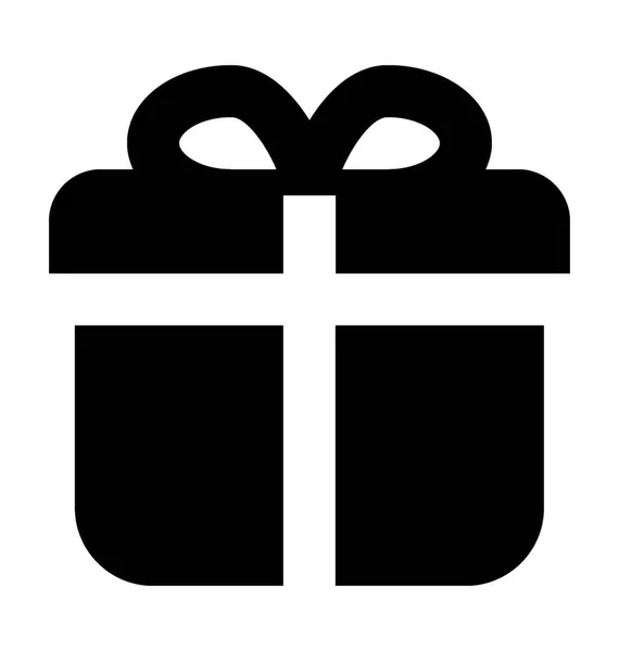 Geschenkbox Flache Vector Symbol — Stockvektor