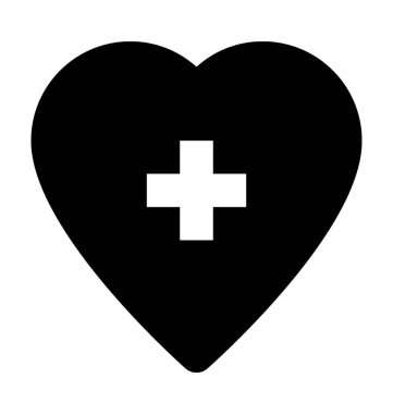 Kalp düz vektör simgesi ekleme