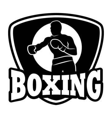 Boks Logo düz vektör simge