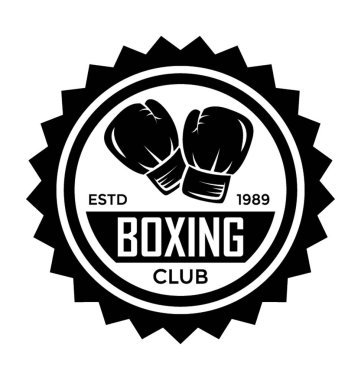 Boks kulübü düz vektör simgesi