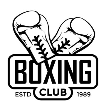 Boks kulübü düz vektör simgesi