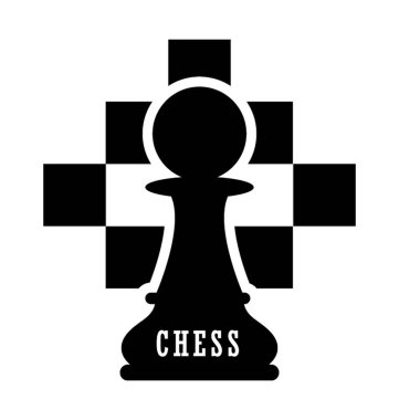 Satranç oyun düz vektör simgesi