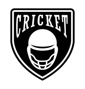 Kriket kalkan düz vektör simgesi