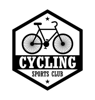 Spor Kulübü düz vektör simge Bisiklete binme