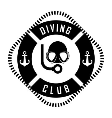 Dalış kulübü vektör simgesi