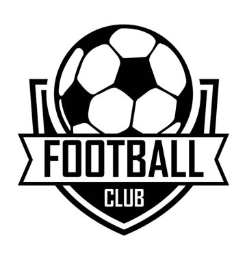 Futbol kulübü düz vektör simgesi