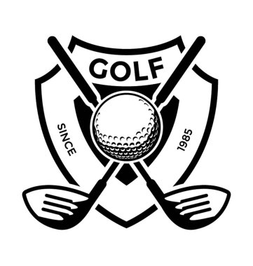 Golf düz vektör simgesi