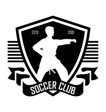 Futbol kulübü düz vektör simgesi