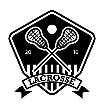 Lakros düz vektör simgesi