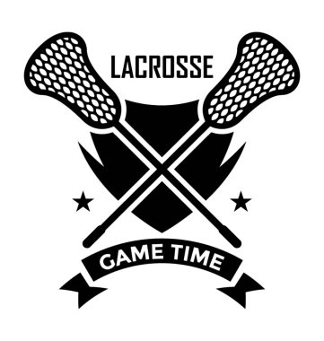 Lakros oyunu düz vektör simgesi