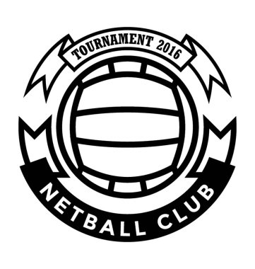 Netball turnuva vektör simgesi