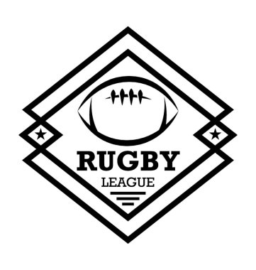 Rugby ligi düz vektör simgesi