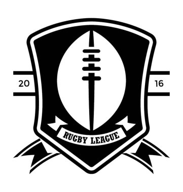 Rugby ligi düz vektör simgesi