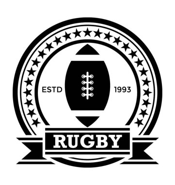 Rugby Logo düz vektör simge