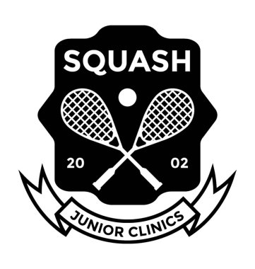 Squash Junior klinikler düz vektör simgesi