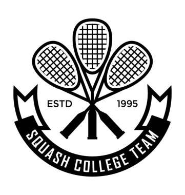 Squash takım düz vektör simgesi