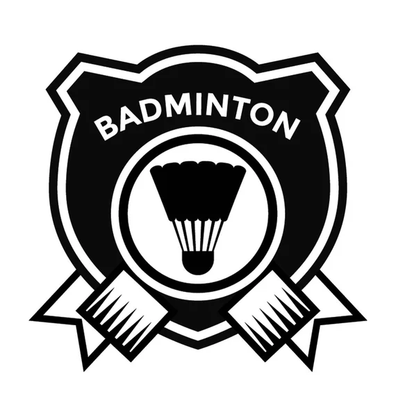 Badminton Rozet Düz Vektör Simgesi — Stok Vektör