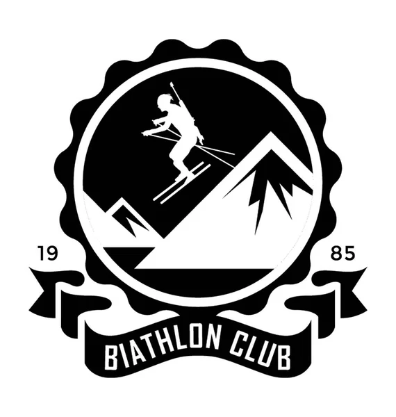 Baitlon Emblema Plano Vector Icono — Archivo Imágenes Vectoriales