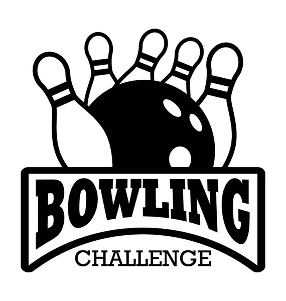 Bowling Yarışması Düz Vektör Simgesi — Stok Vektör
