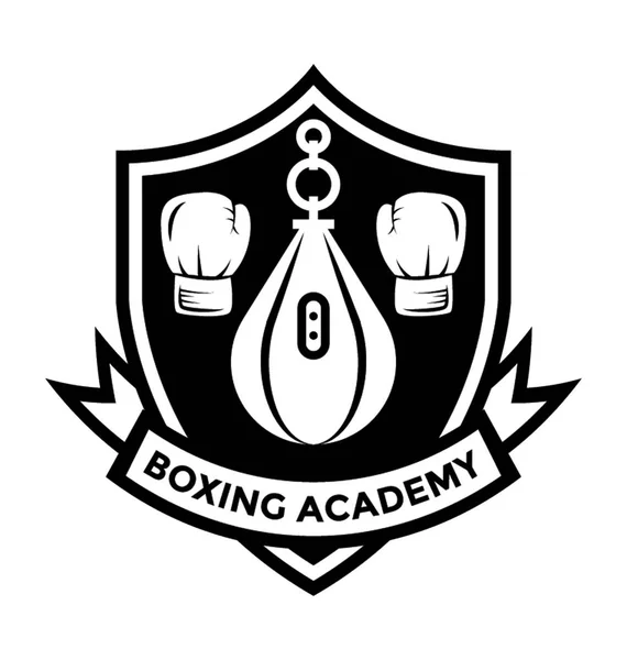 Icône Vectorielle Plate Académie Boxe — Image vectorielle