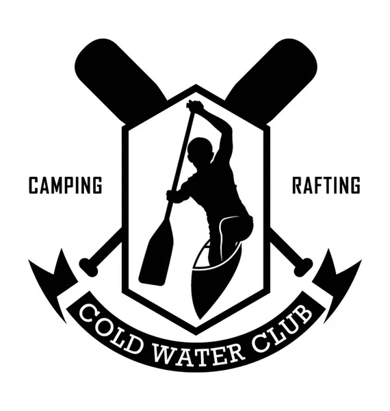 Rafting Camping Flat Vector Icône — Image vectorielle