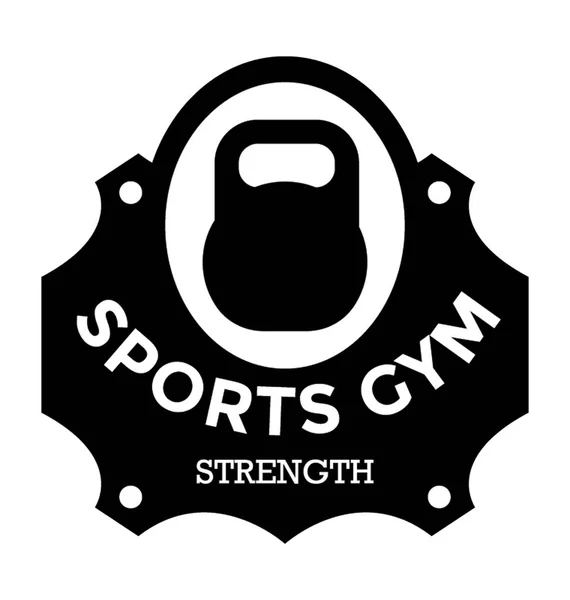 Sports Gym Flat Vector Icon — Stock Vector