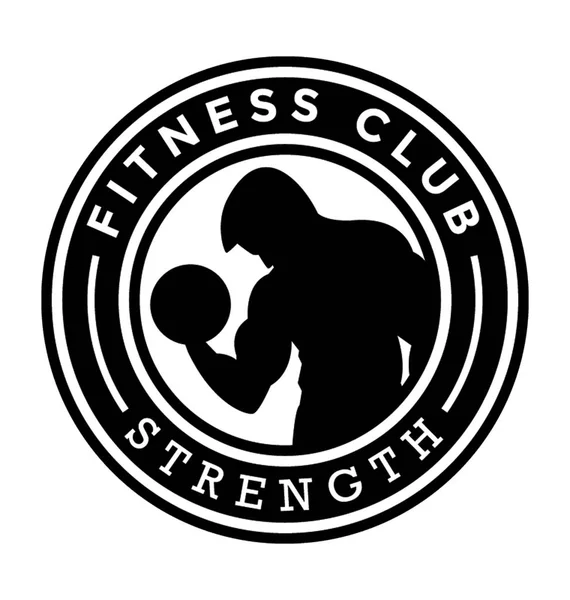 Club Fitness Icône Vectorielle Plate — Image vectorielle
