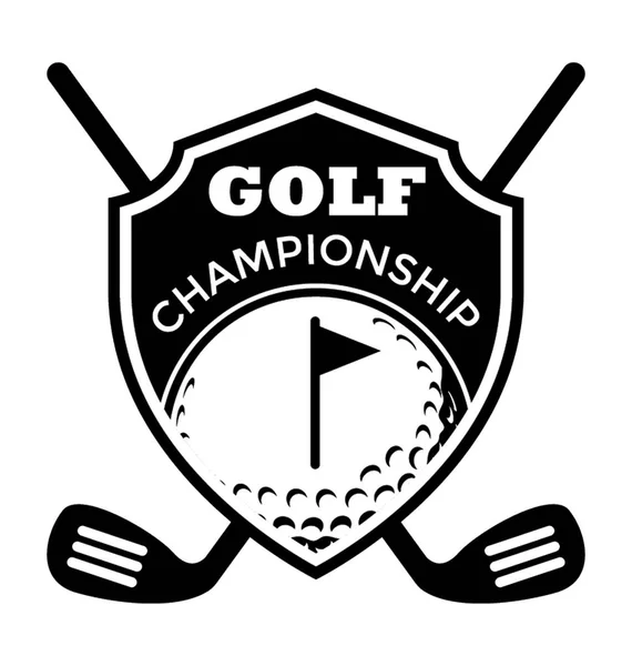 Campeonato Golf Flat Vector Icono — Archivo Imágenes Vectoriales