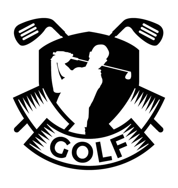 Golf Apartamento Vector Icono — Vector de stock