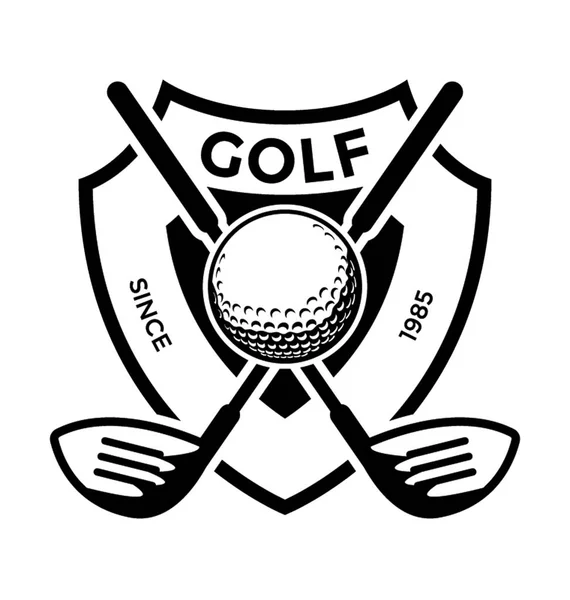 Golf Apartamento Vector Icono — Vector de stock