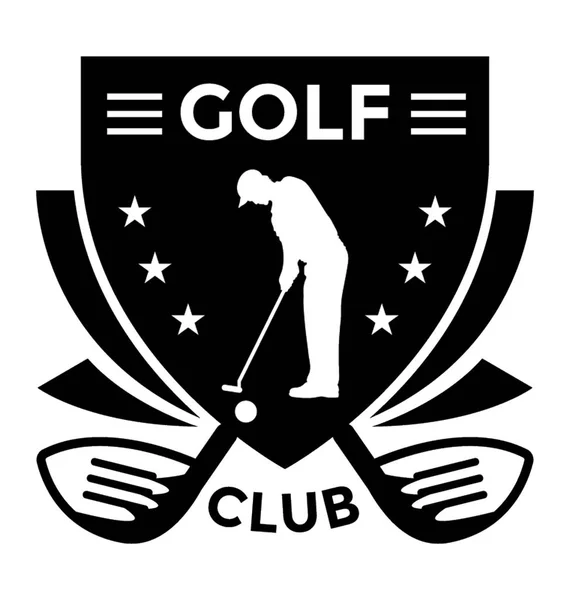 Golf Club Ploché Vektorové Ikony — Stockový vektor