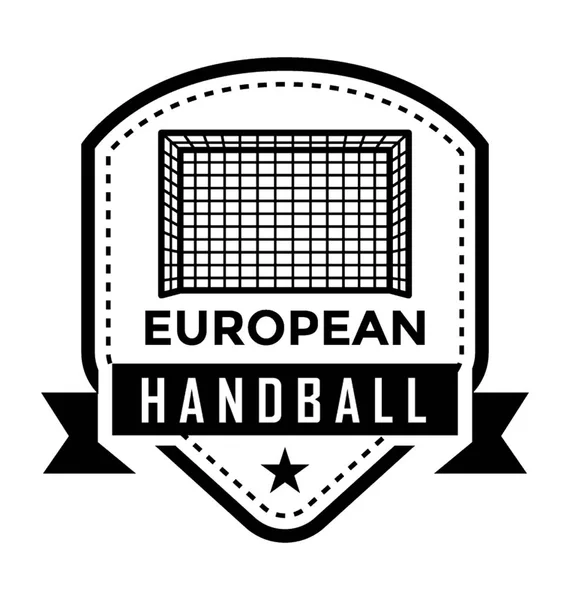 Europäische Handball Flat Vector Ikone — Stockvektor