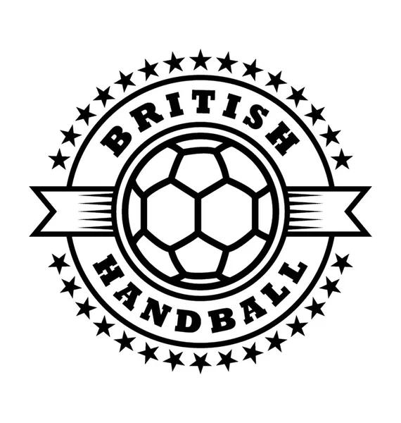Britische Handball Flat Vector Ikone — Stockvektor