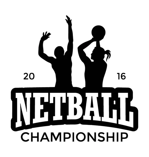 Netball Campeonato Vector Icono — Vector de stock