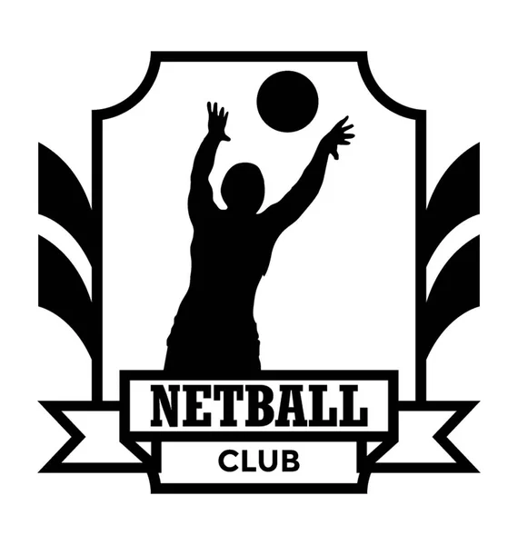 Netball Club Vektör Simgesi — Stok Vektör