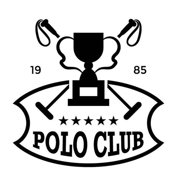 Polo Club Vector Plano Icono — Archivo Imágenes Vectoriales