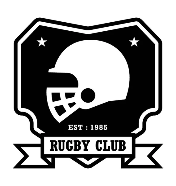 Icône Vectorielle Plate Rugby Club — Image vectorielle