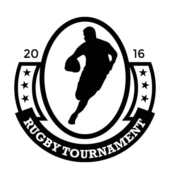 Tournoi Rugby Icône Vectorielle Plate — Image vectorielle