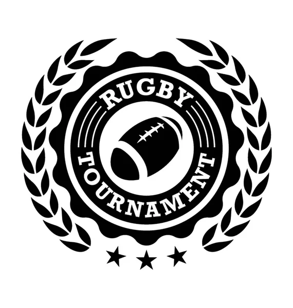 Rugby turnuva düz vektör simgesi