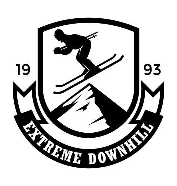 Extreme Downhill Platte Vector Icon — Stockvector