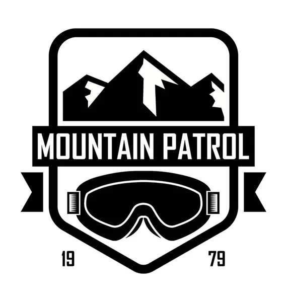 Mountain Patrol Platte Vector Icon — Stockvector