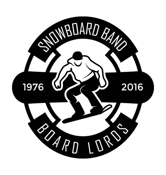 Banda Snowboard Vector Plano Icono — Archivo Imágenes Vectoriales