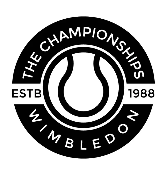Wimbledon Şampiyonası Düz Vektör Simgesi — Stok Vektör