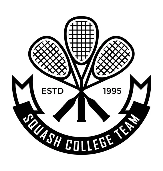 Squash takım düz vektör simgesi
