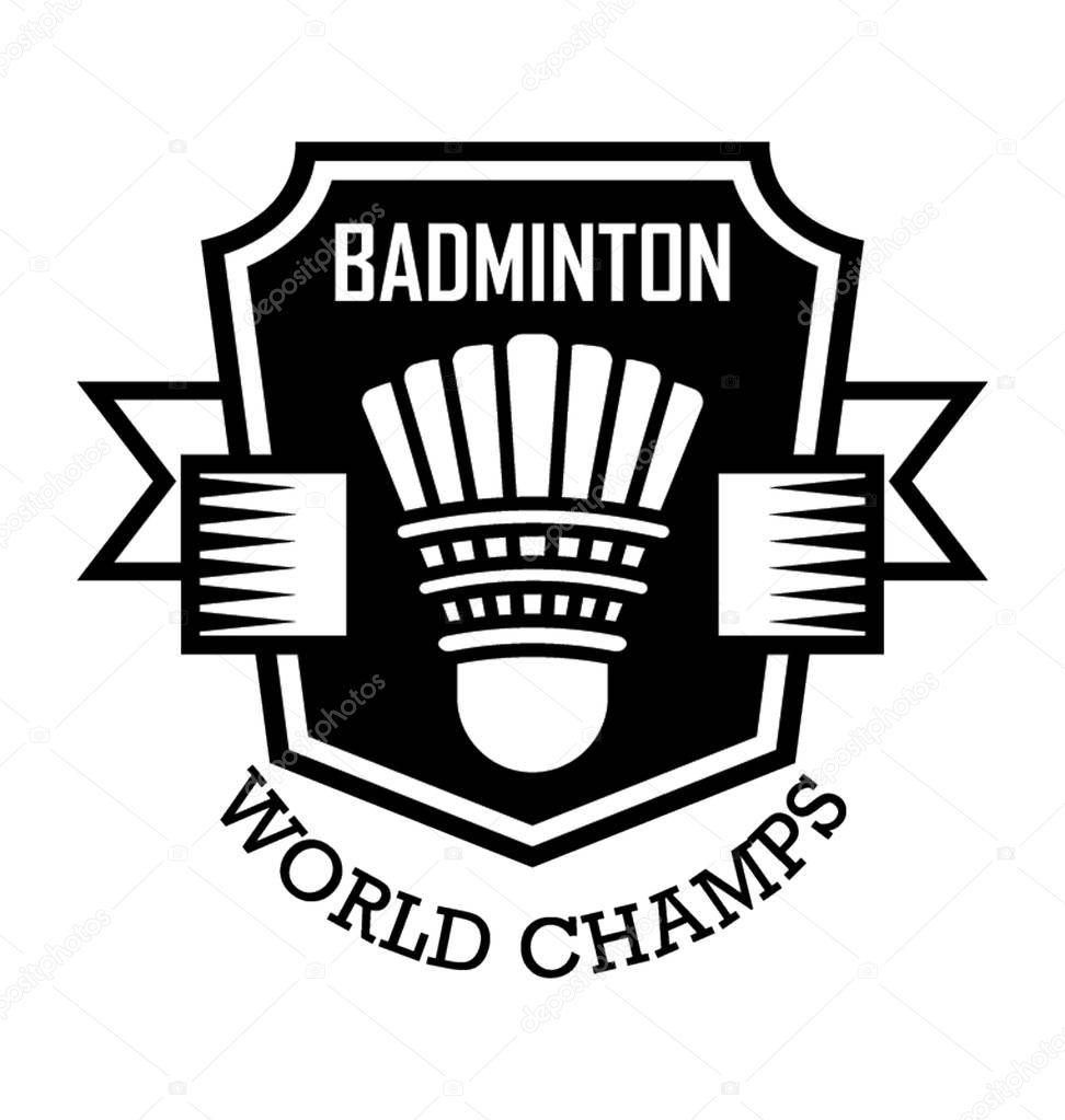 Badminton Champs Flat Vector Icon