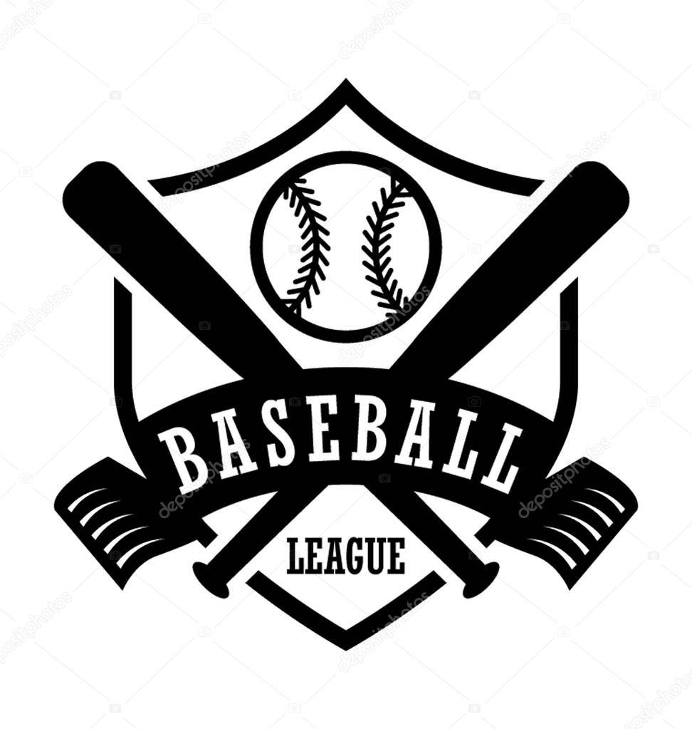 Baseball Shield Flat Vector Icon