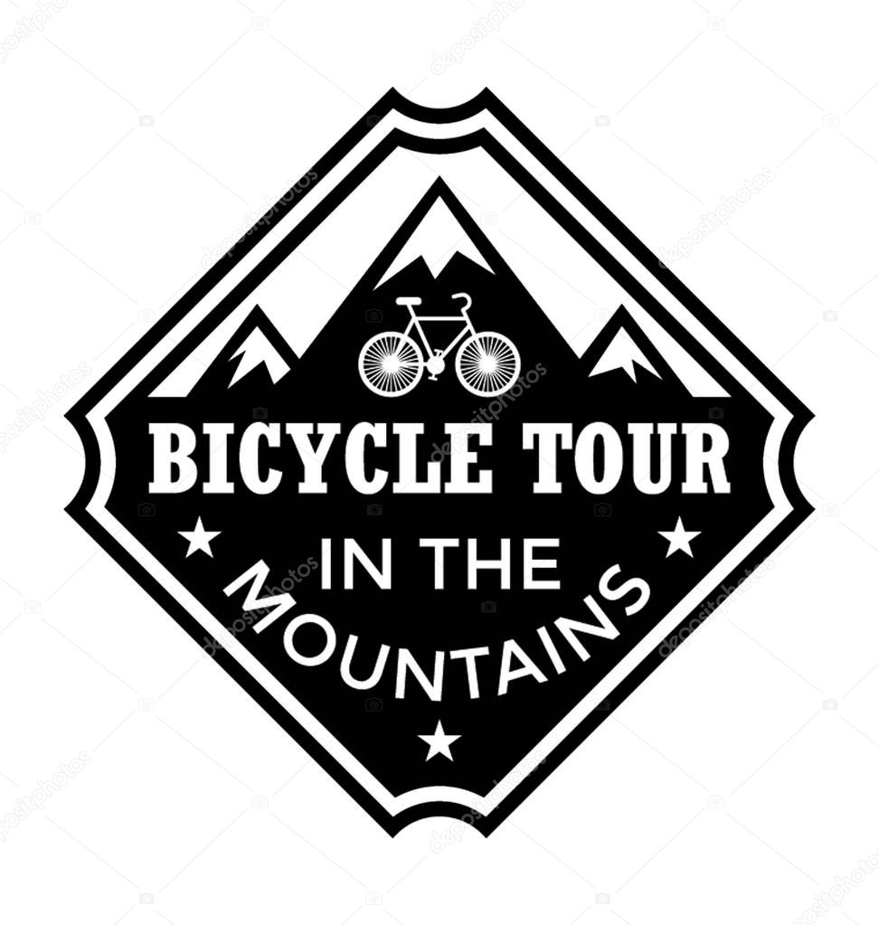 Bicycle Tour Flat Vector Icon